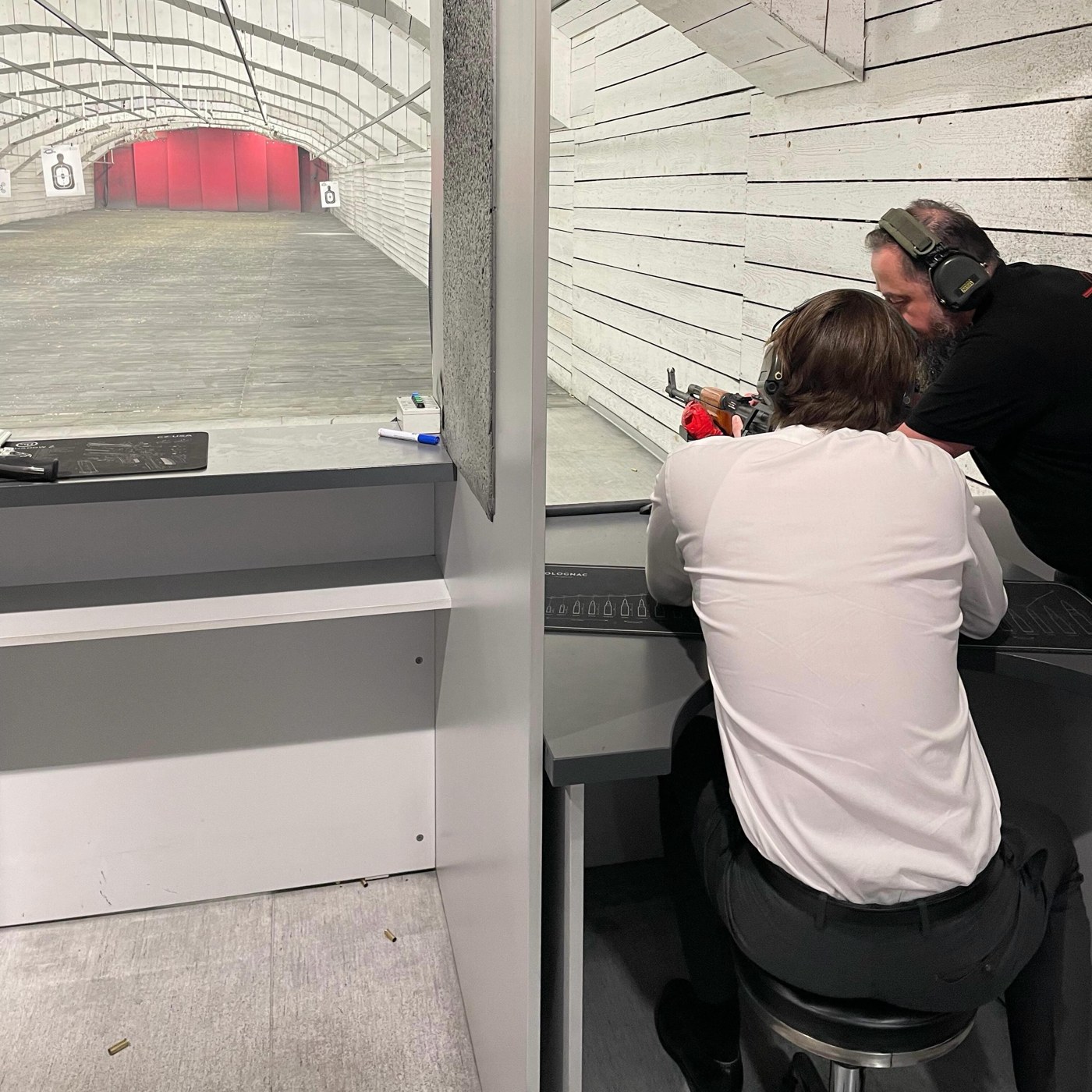 Stan at a shooting range